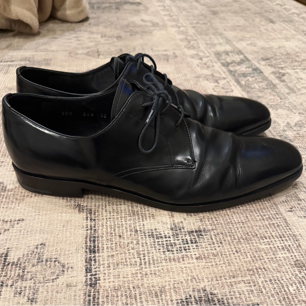 Men's Black PRADA lace oxford shoe size 10 - Picture 7 of 11